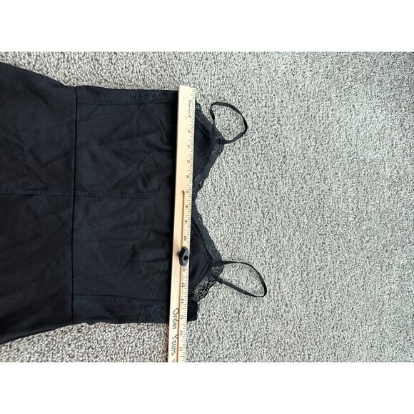 Sanctuary Dress Womens S Black Bodycon Zipper Black Lace Trim Spaghetti Strap - Picture 6 of 15
